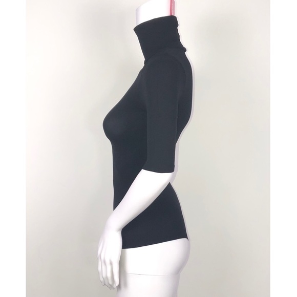 Commando Black Short Sleeve Bodysuit Turtleneck OS - Picture 7 of 12